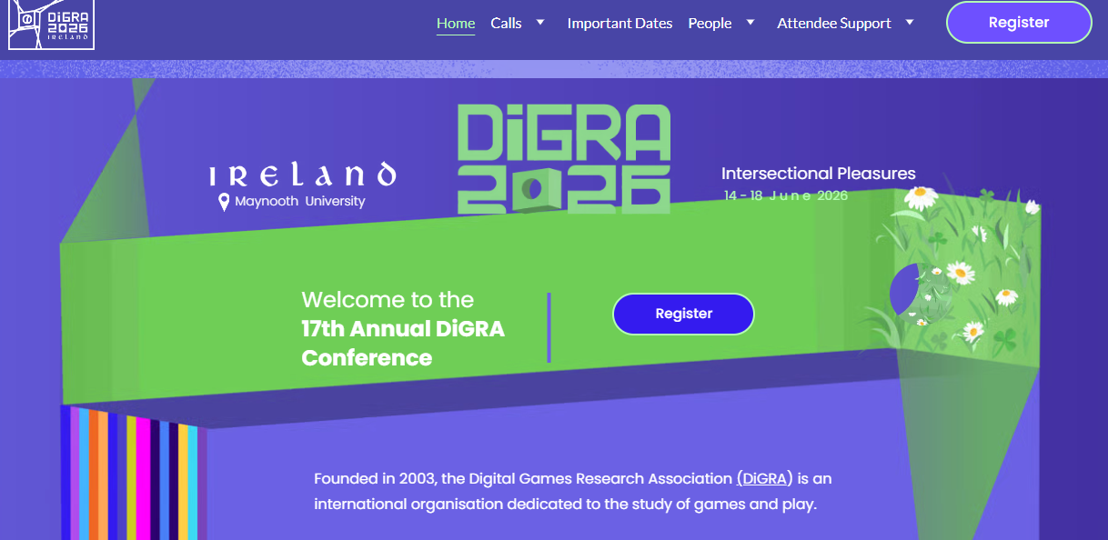 Early Bird Registration Now Open for DiGRA 2026